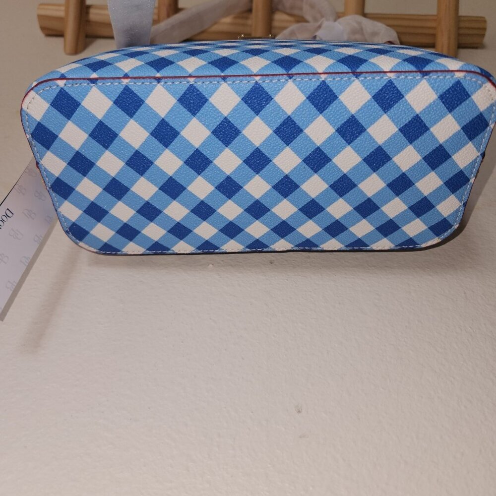 NWT Dooney & Bourke Suki Crossbody Sky Blue Gingham Check BGNGH1696 Purse - Picture 14 of 16